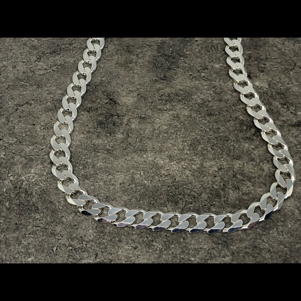 Sterling silver Cuban link chain 30” 7mm